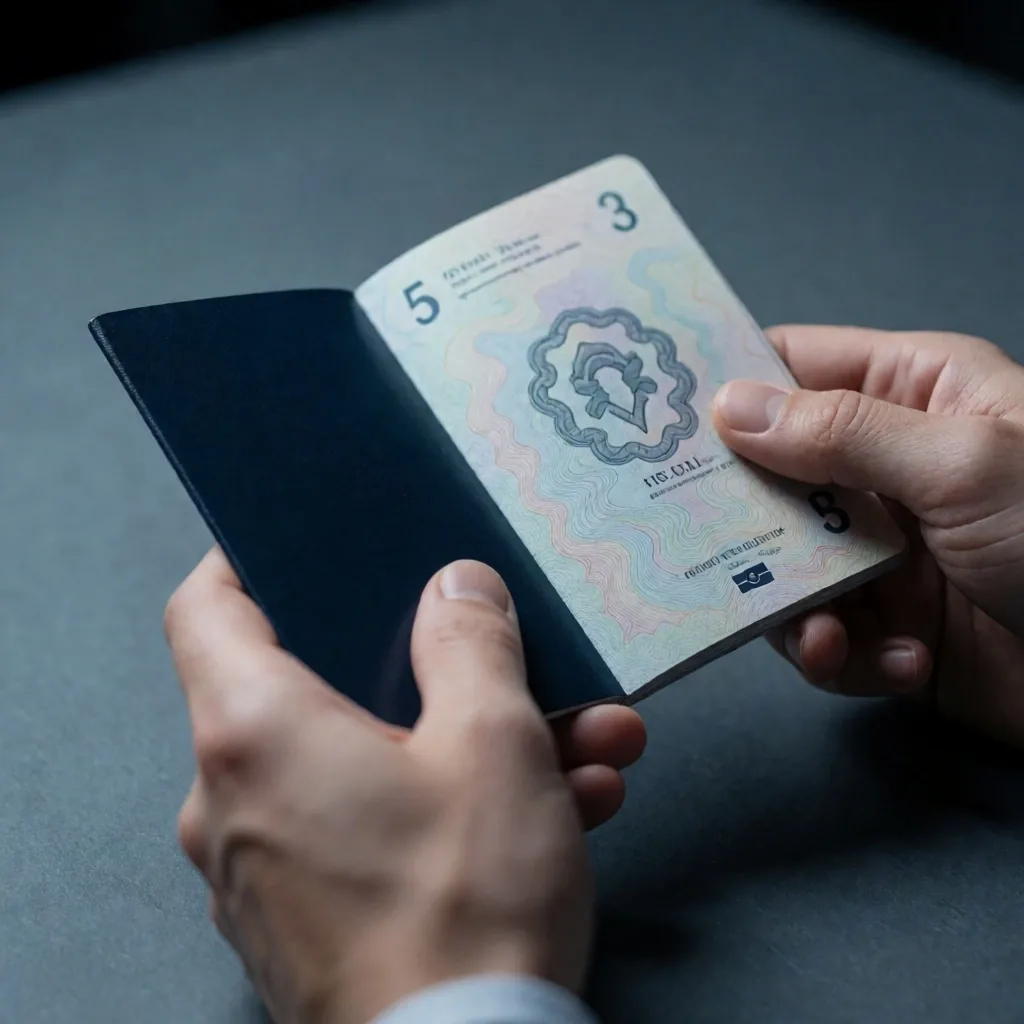 ABD pasaportu yakın çekim